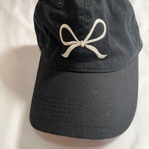 Black Kids Cap with Bow Accent
